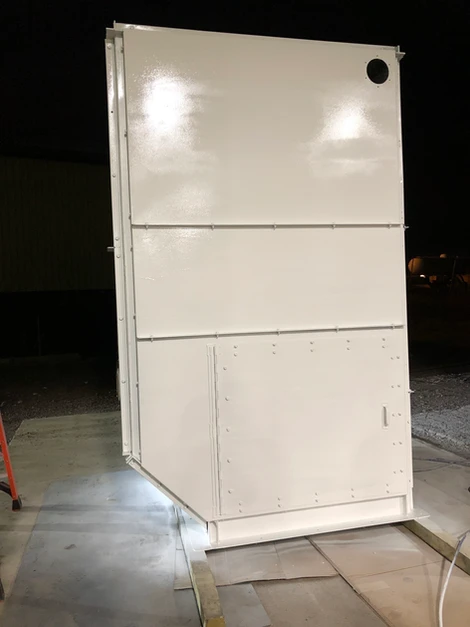 Custom fabricated steel enclosure — industrial metal fabrication by Anton Installers Inc. Bucks County PA