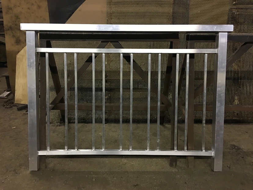 Custom fabricated galvanized steel safety railing — industrial metal fabrication by Anton Installers Inc. Pennsylvania