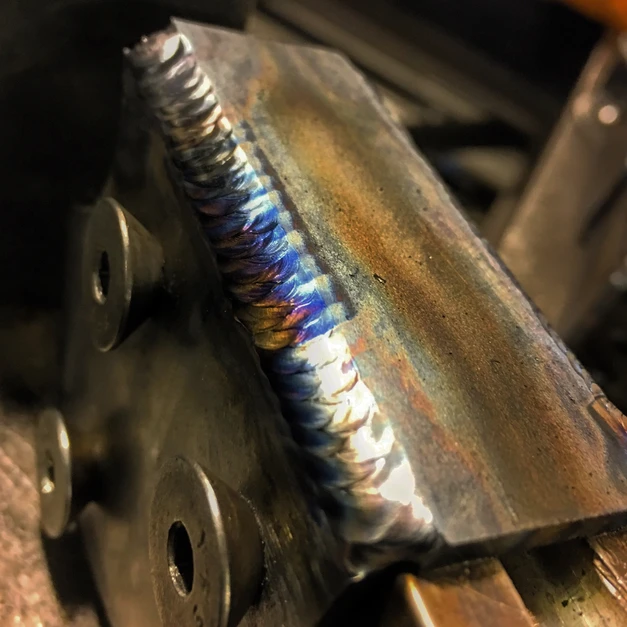 Certified TIG weld bead closeup — precision industrial welding by Anton Installers Inc. Pennsylvania